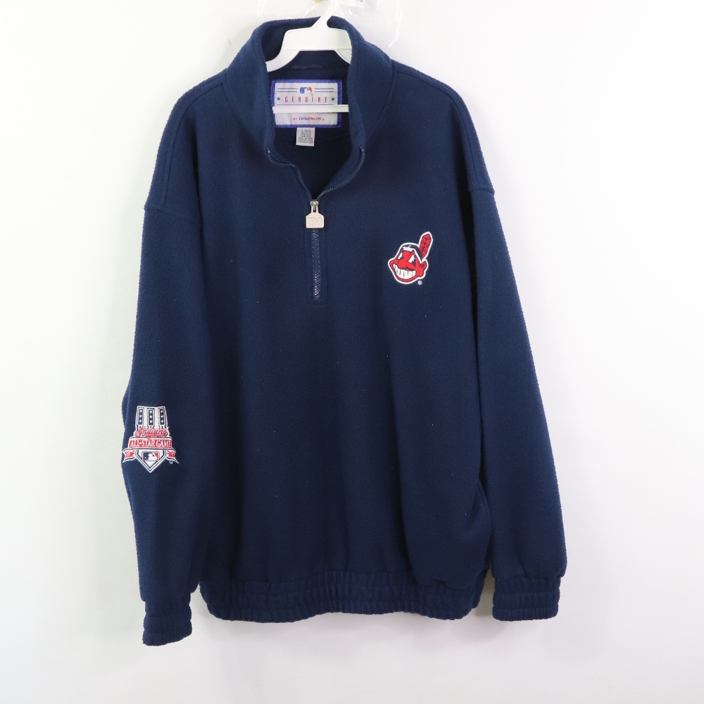 90s Mens Large Cleveland Indians Fleece Sweater